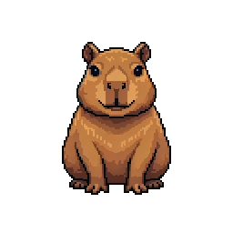 Chonky the capybara catching a tomato on his head
